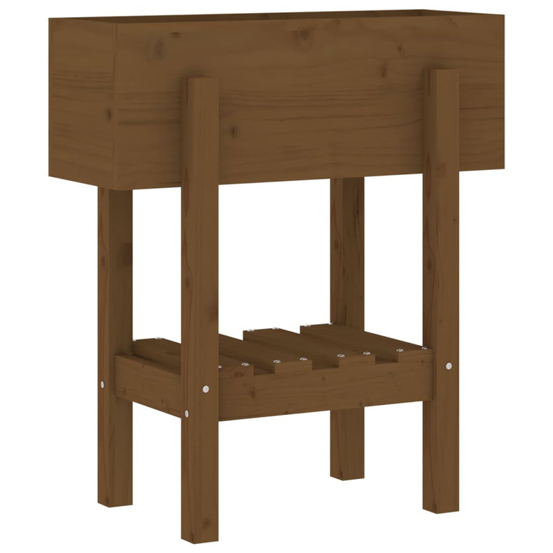Balliett Wood Planter Box, Brown, 62cm W x 30cm D x 69cm H
