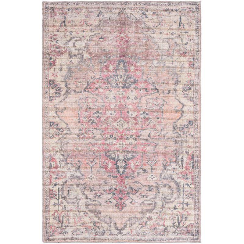 Engelman Washable Oriental Indoor Rug, Rectangle 4'1" x 6'1"