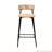 Paper Rope Round Bar Stools with Back Set of 2-1189745057
