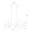 Lustre rectangulaire à 6 lumières Messer-794690427
