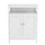 Armoire de salle de bain - Blanc, portes à double volet, résilientes, finition, grand espace de rangement, instructions d'assemblage faciles, peinture lisse de qualité E1, beaucoup de rangement, étapes simples
