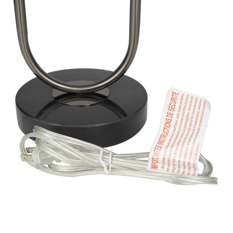 Metal Oval Shaped Black Accent Lamp