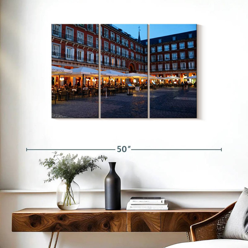 Nicci Plaza Mayor Night Ambiance, 24" H x 38" W
