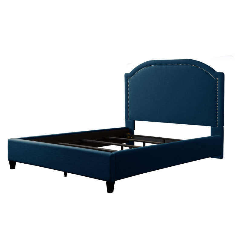 Mcgowan Upholstered Standard Bed, Queen, Navy Blue