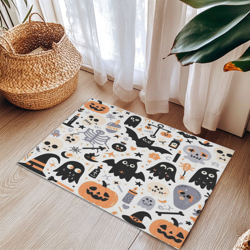 Haunted Night Parade Braided Rug, Rectangle 3' x 5'