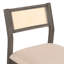 Ensemble de salle à manger 6 pièces de style maison de campagne rétro, table rectangulaire et 4 chaises rembourrées avec rotin et banc (gris)