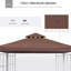 Auvent de remplacement pour abri de jardin 9,8 pi x 9,8 pi Outsunny