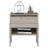 Nightstand 22"H, One Drawer, One Open Shelf, Light Gray