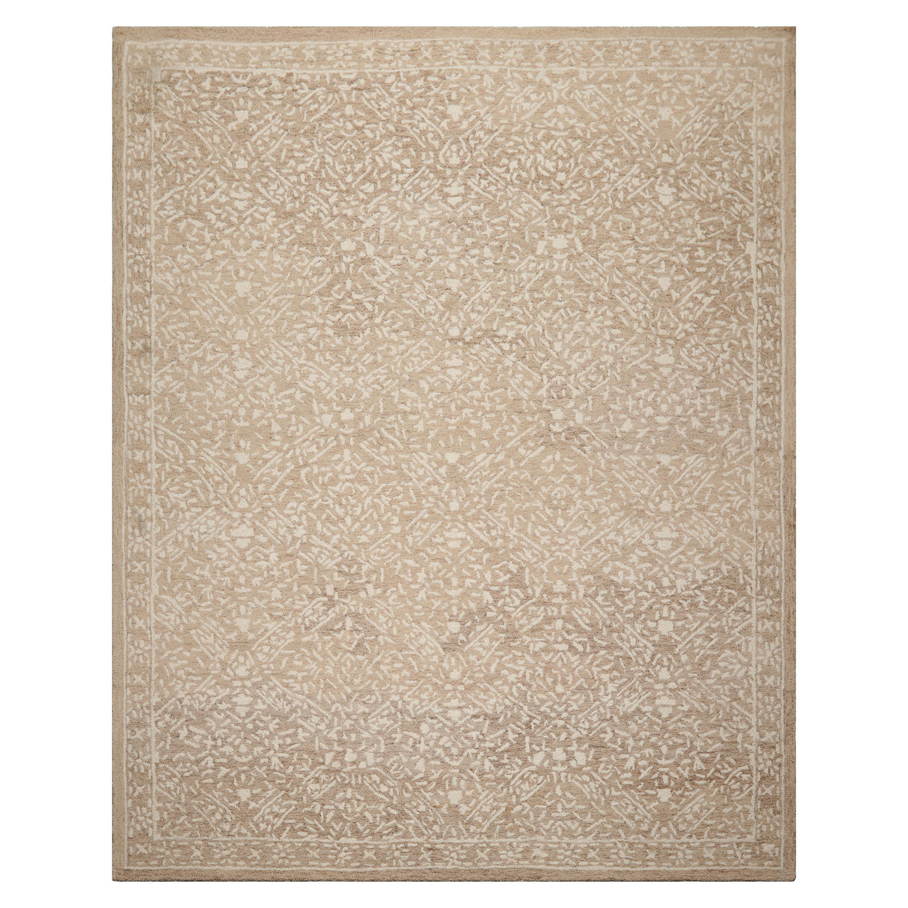 Red Barrel Studio® Tan Transitional Wool Rug Hand Hooked with ...