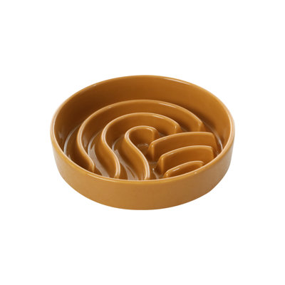 PEHOM Wave Slow Feeder Dog Bowl - Orange - Small