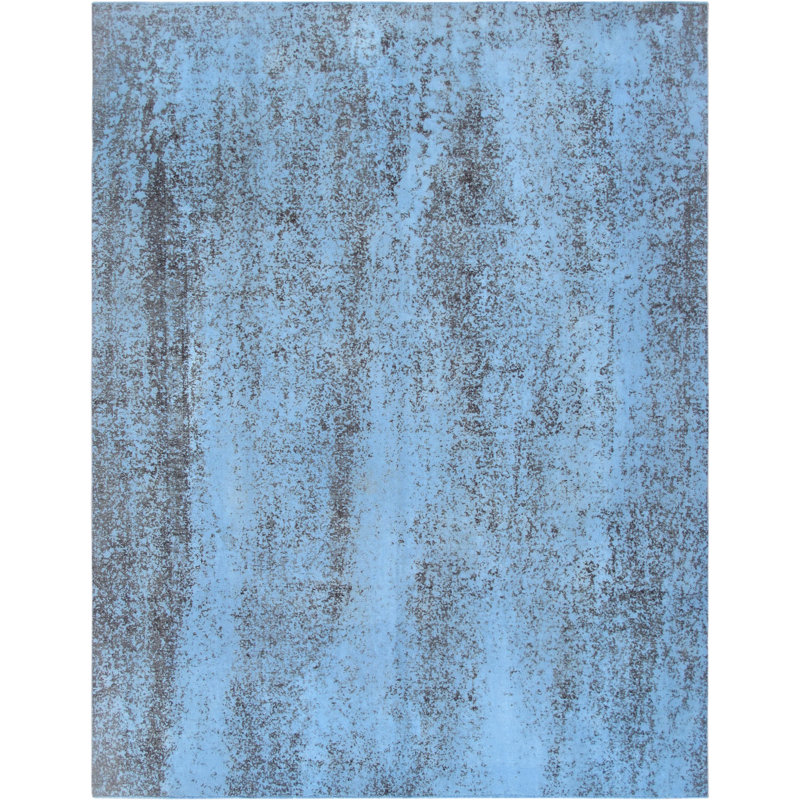 Tapis bleu/gris