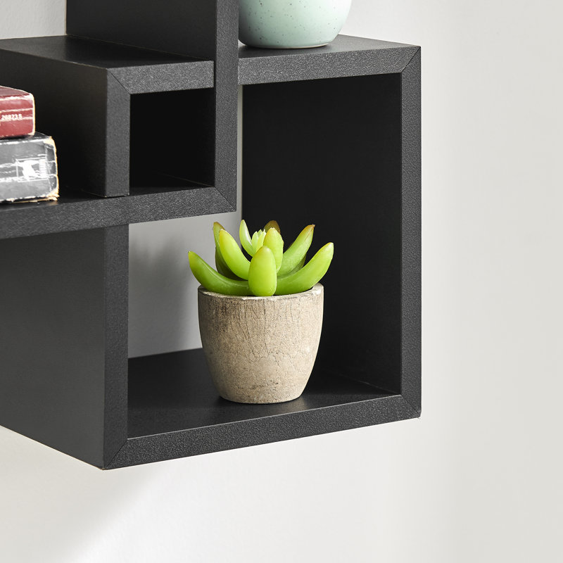 Cithlali Square Cube Shelf, Black