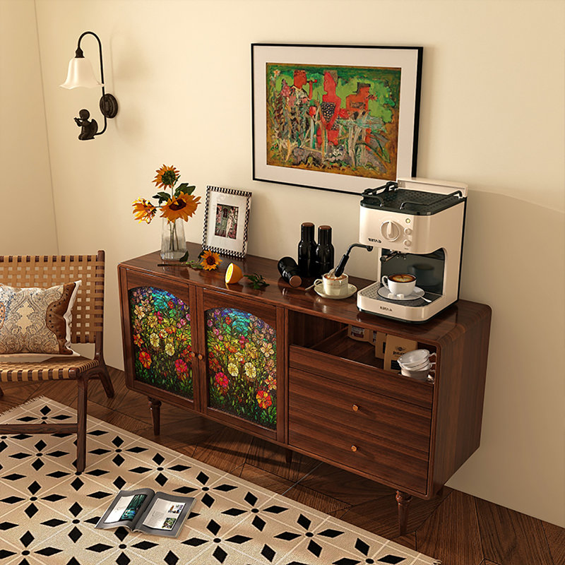 Buffet de rangement pour salon, Brun noisette