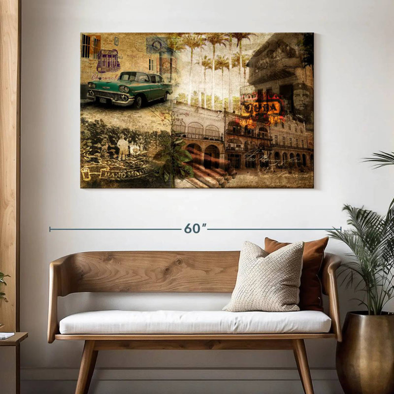 Kavia Collage Cuba, 32" H x 48" W