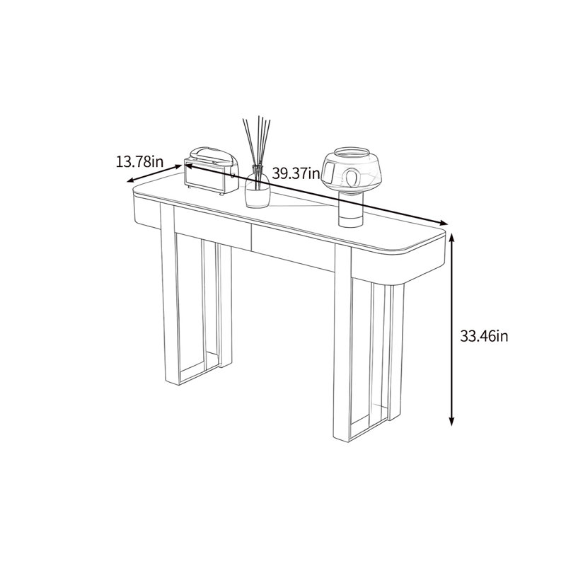 Console sécuritaire et pratique, H 33,46 po x l 39,37 po x P 13,78 po, Blanc