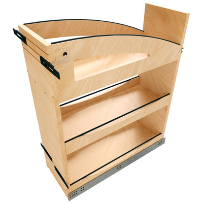 Organisateur coulissant Rev-A-Shelf en érable avec fermeture amortie pour armoires de base de 12 pouces