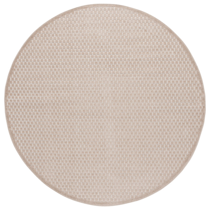 Mehis Stella Performance Solid Color Rug, Round 6'7" 