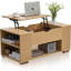 Table basse à plateau relevable avec rangement pour le salon, les espaces ouverts et le compartiment caché-757562304