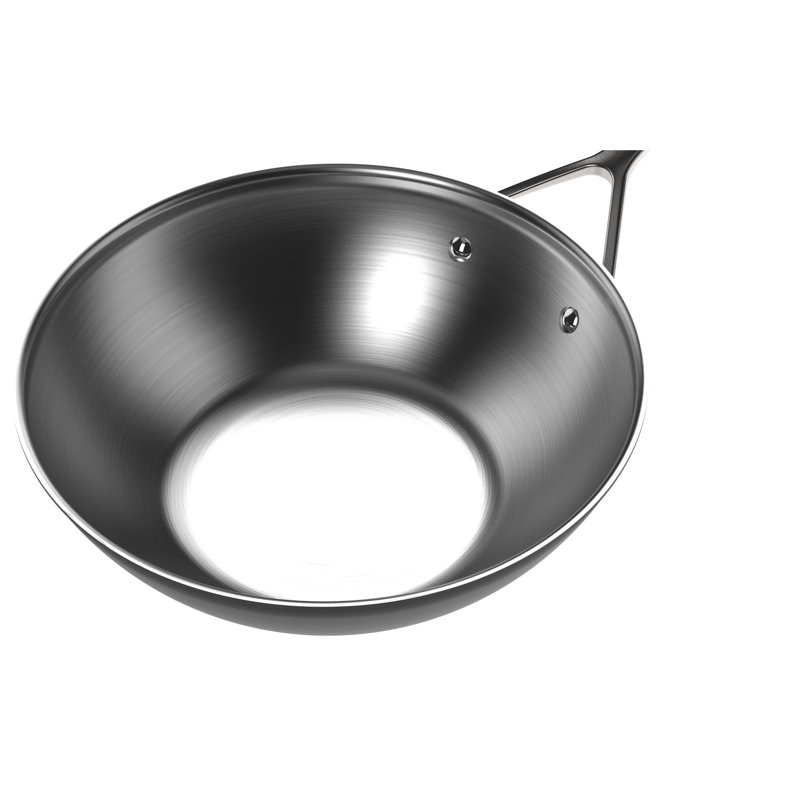 Demeyere Black 5 Stainless Steel With Ceramic Exterior Coating 3.2-Qt Wok