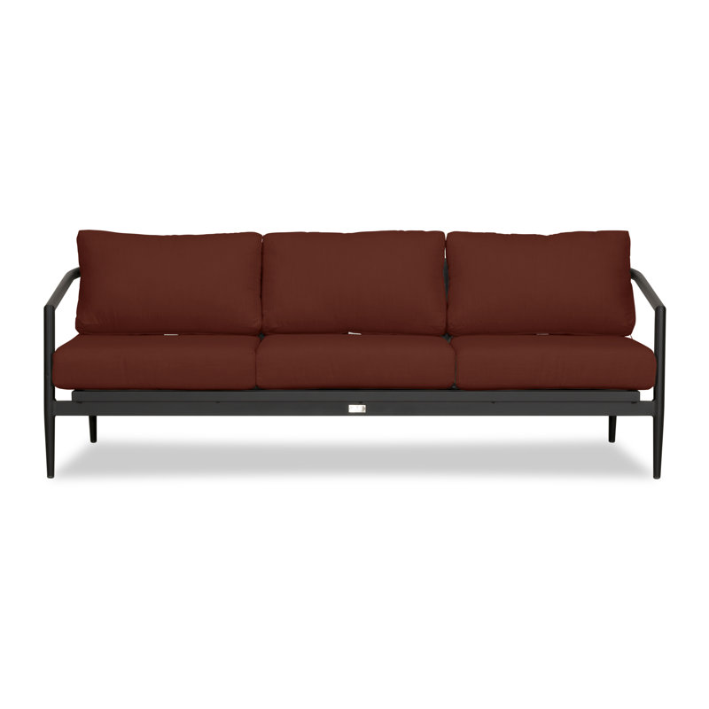 Outdoor 3 - Seat Patio Sofa, Black, Spectrum Indigo Sunbrella®