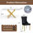7-Piece Rectangular Glass Dining Set, 63" Modern Tempered Glass Dining Table With Velvet Upholstered Seats-1503297214-1503297187-1503297190