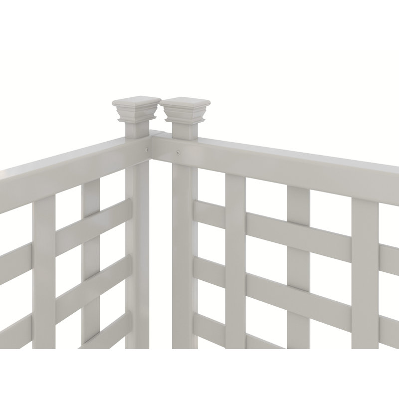 White Vinyl Lattice Air Conditioning Cover Screen Kit