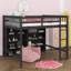 Lit mezzanine Jimmya avec 8 tablettes de rangement ouvertes et échelle intégrée-1712996407-1712996404