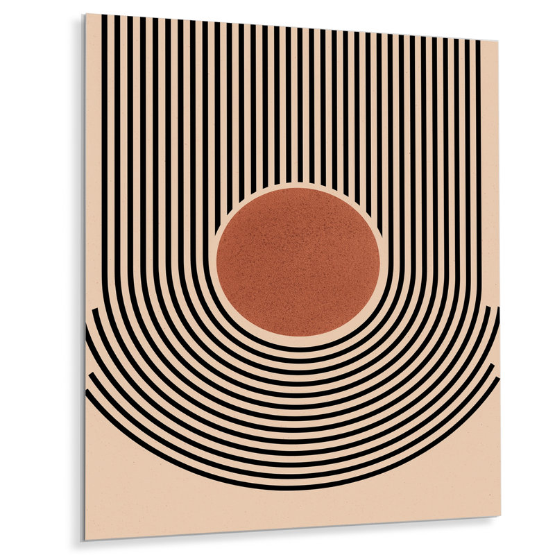 Imtiyaaz - art mural abstrait Mid-Century en métal, reproduction moderne éclectique, L 12 po x H 20 po