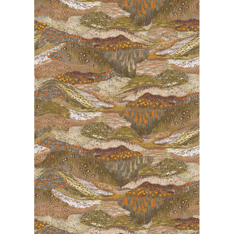 Papier peint texturé Lilas, Jaune