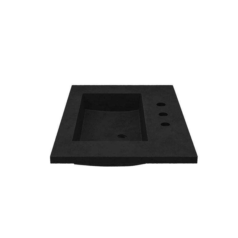 Capistrano 36.5" Single Bathroom Vanity Top with Sink, 8" Centers, Charcoal