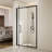 44-48" W X 72" H Scalable Adjustable Frame Shower Door With 1/4"(6Mm) Clear Sgcc Tempered Glass,Transparent Safety Film For Glass,Aluminium Alloy Matte Black Finish ,Reversible Installation