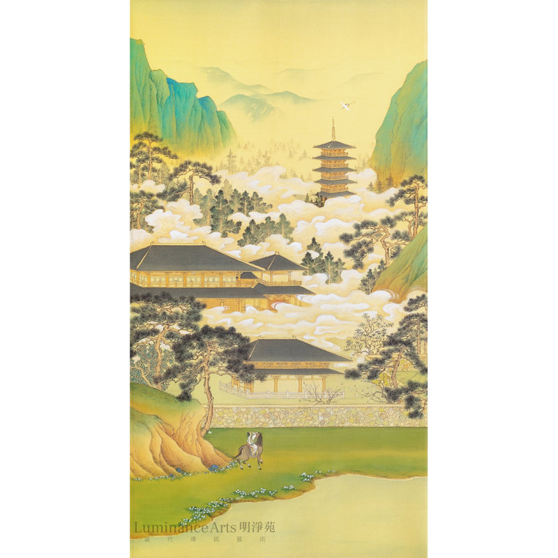Oriental Sacred Realm by Xiu Yitang - Asian Hanging Scroll