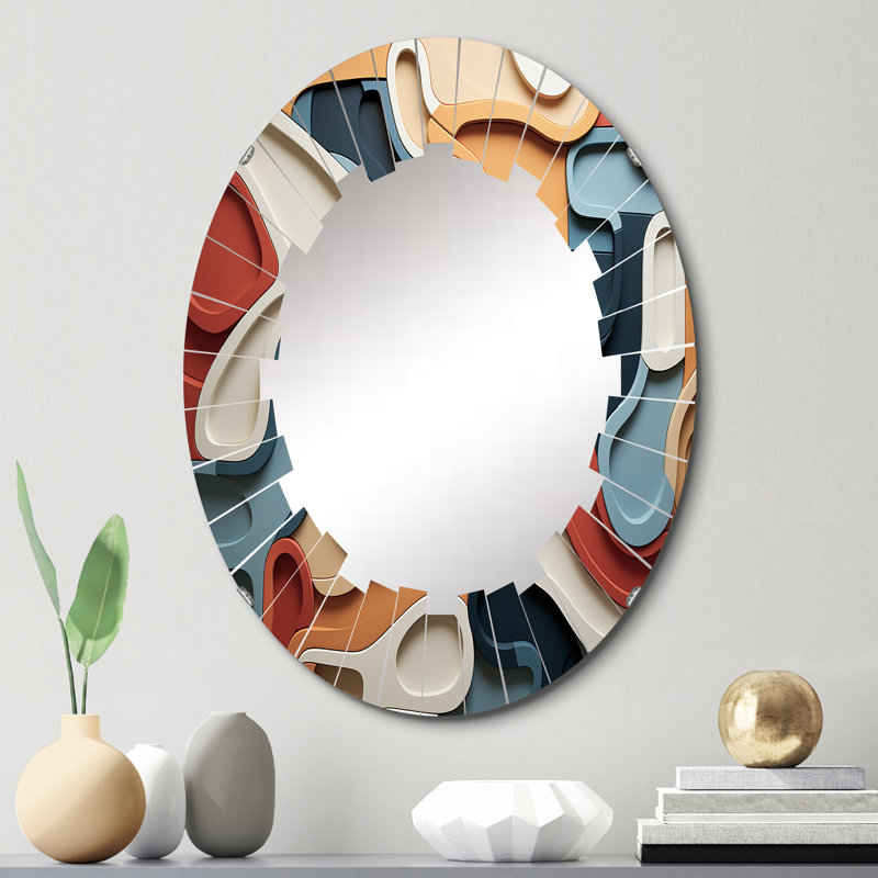 Cador - Miroir mural moderne ovale, 30 po x 20 po