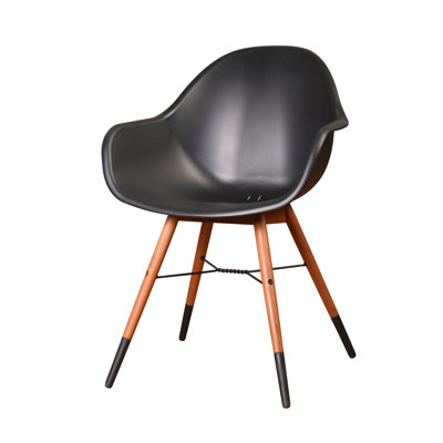 Alyisa Wood Modern Patio Dining Chairs