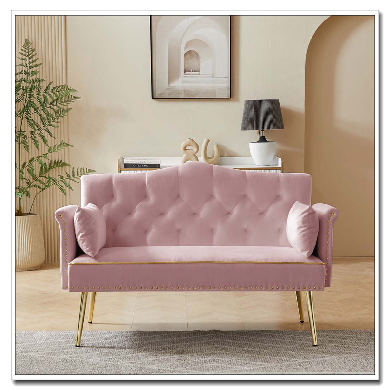 PINK 2 SEATER SOFA, Pink