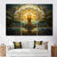 «Magical Tree of Life Full Moon Magic», ensemble de reproductions d'art murales en chêne-662762020-662762021