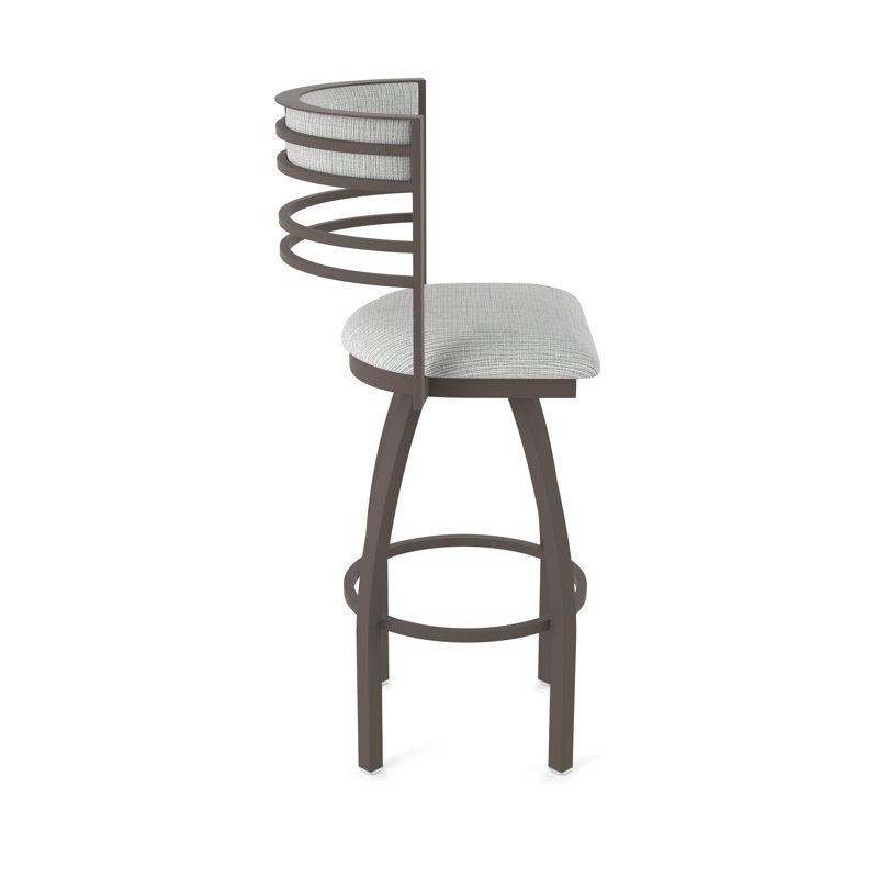 Hunter Swivel Stool, Tissu-graphique alpin, Bronze, Tabouret de bar (siège d'une hauteur de 36 po)