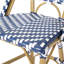 2 29,5 po d'extérieur français - bleu marine / blanc, cadre en aluminium avec finition, PE, rouille, utilisation de jardin 2 bleu, blanc, effet rouille
