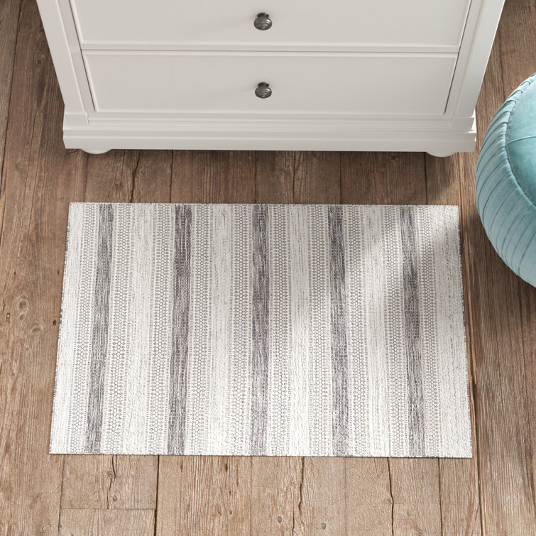 Flatweave Wool Striped Indoor Rug