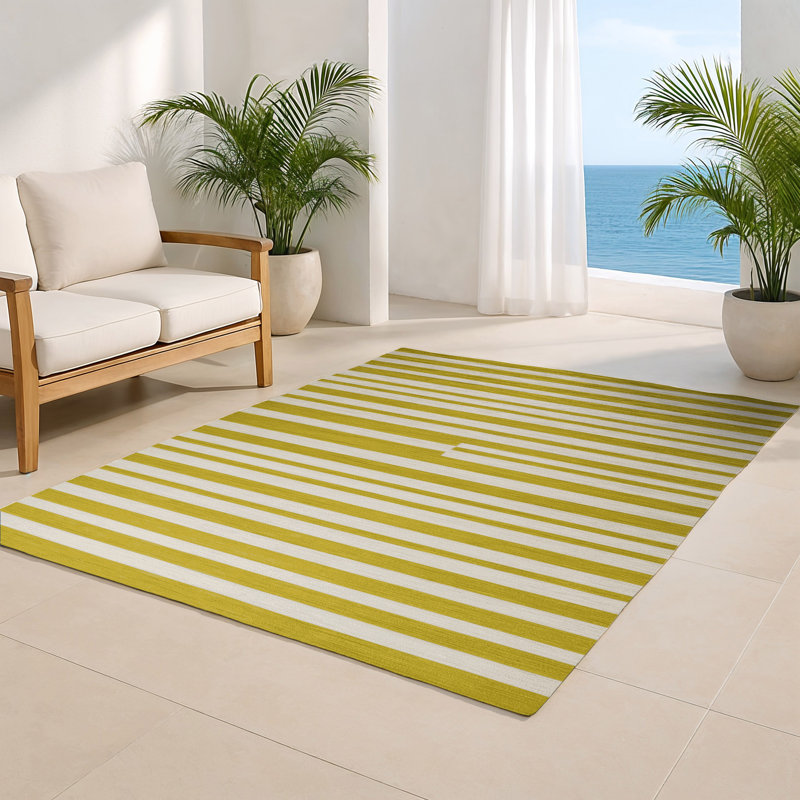 Tapis intérieur / extérieur beige HorizontalStripes, Rectangle 4pi x 6 pi
