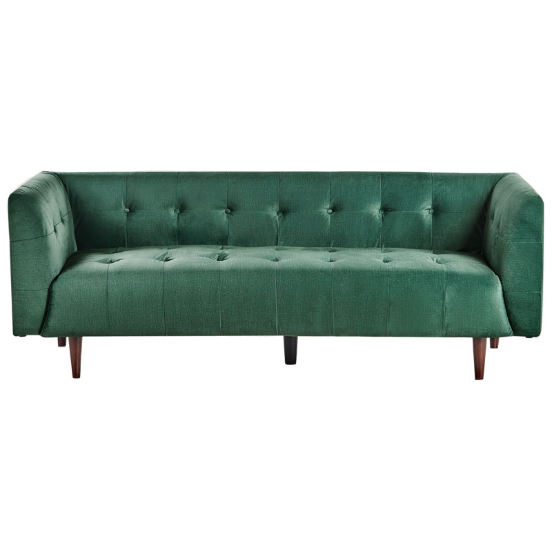 3 Seater Fabric Sofa BYSKE, Green Polyester