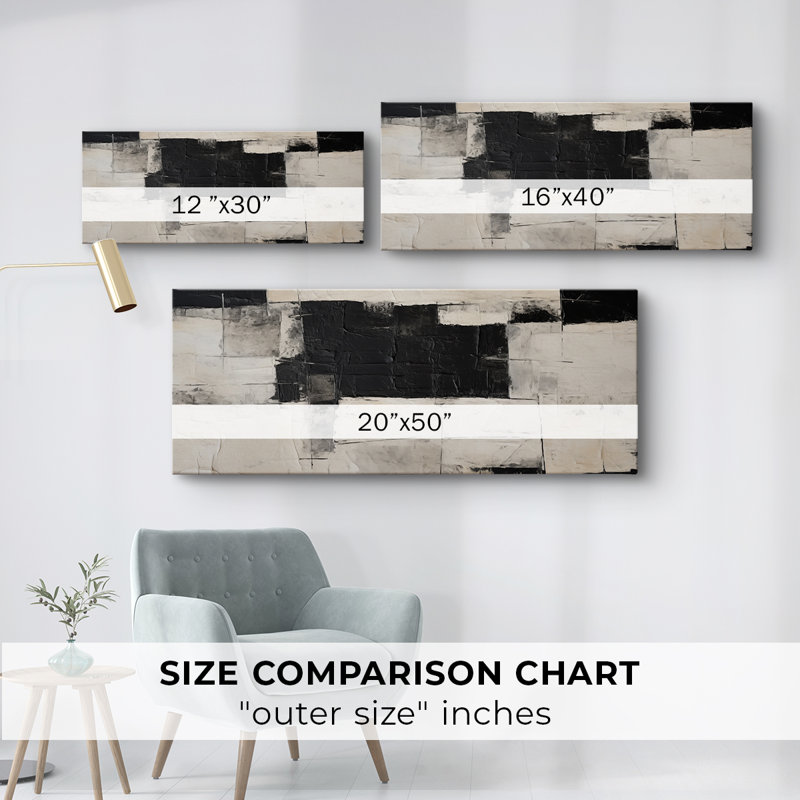 Toile tendue avec châssis Abstract Series 3 # XC-Wide, H 12 po x l 30 po