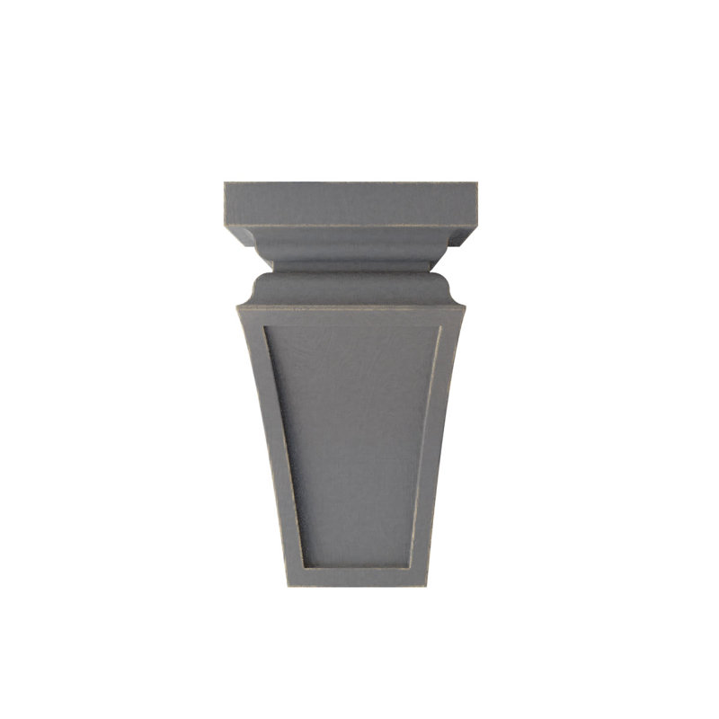 Corbel décoration rétro en bois Nevio, H 10 po x l 5 po x P 5,75 po, Galet