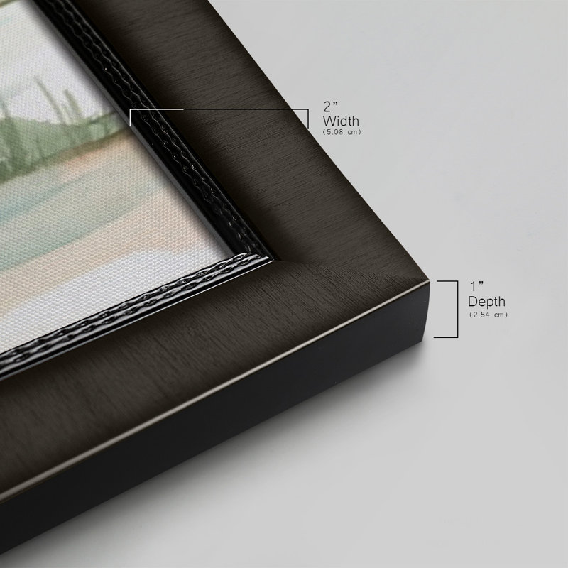 Peaceful Lowland I, toile encadrée de qualité supérieure - prête à être accrochée, H 25 po x l 45 po x P 1 po