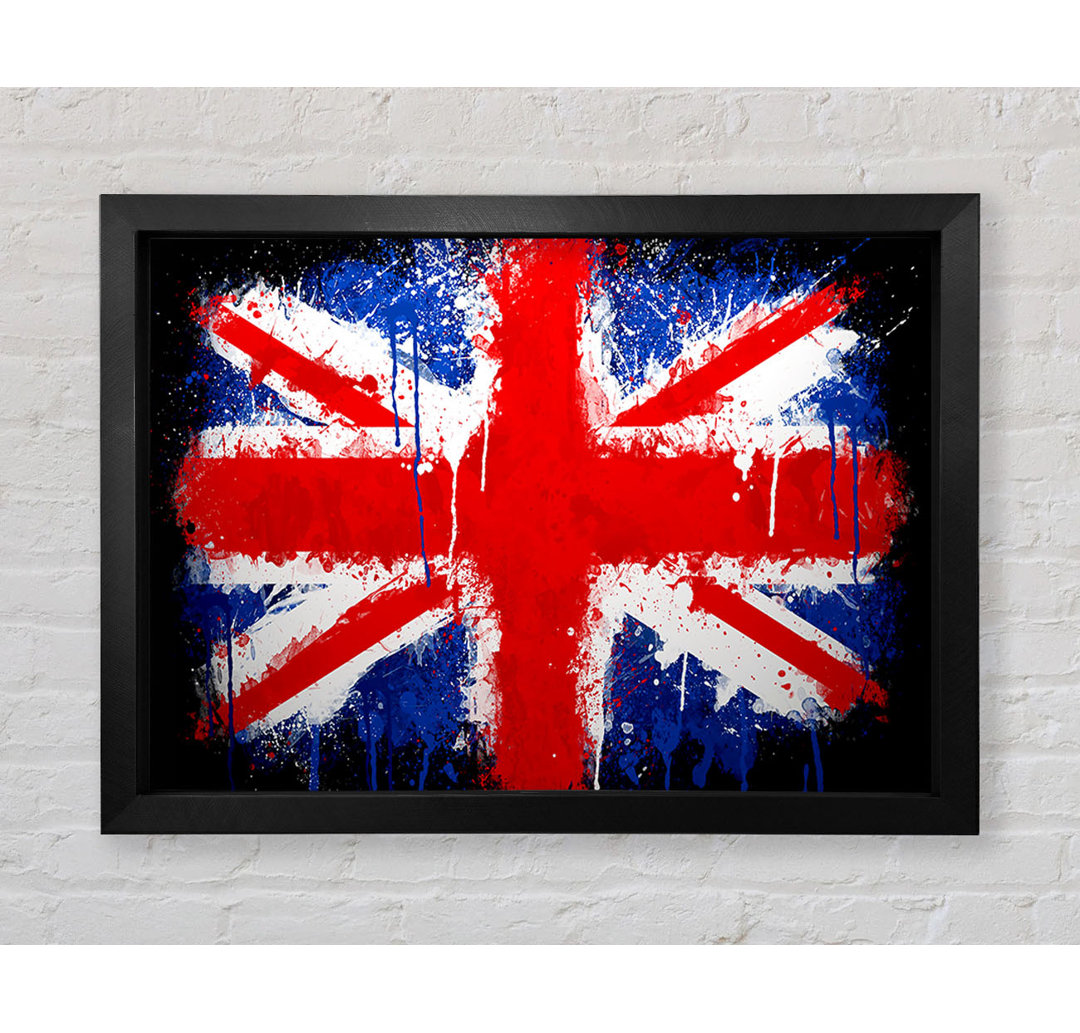 Grunge Flagge Uk - Druck