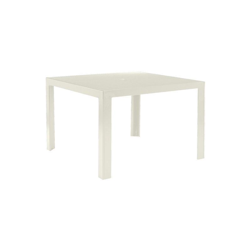 Table de salle à manger en aluminium, Parchemin, l 36 po x L 36 po x H 29,25 po
