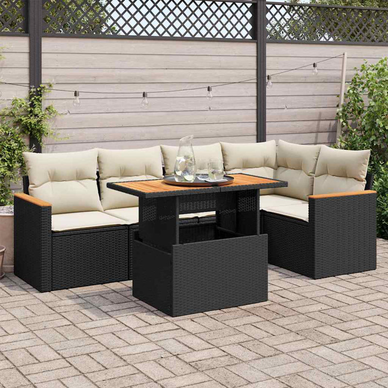 Grand canapé modulaire en rotin PE Vidaxl