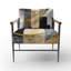 Glam Art Deco Abstract I - Fauteuil rembourré contemporain, fauteuil d'appoint noir-1324366201