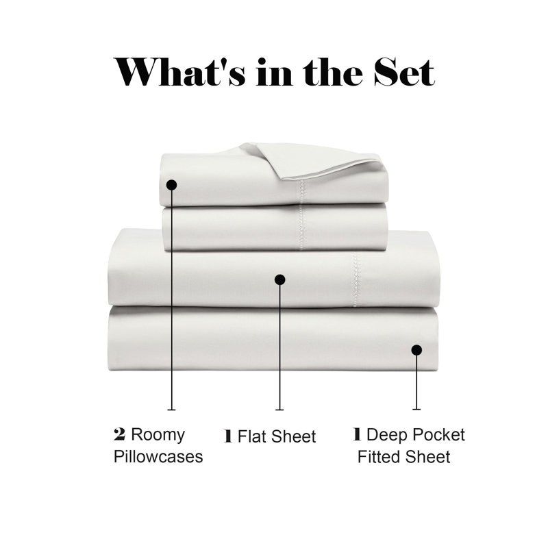 Ensemble de draps Impressions, Platinum, Ensemble de draps pour grand lit TG avec 2 taies d