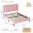 Faux Leather Upholstered Bed with Diamond Vertical Stripe Design-1009729541-1009729540